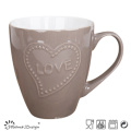 EMBOSSED WORDS ODER LOGO LOVELY BUNTE STONEWARE BECHER